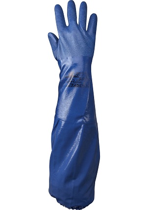 GLOVE SLEEVE NITRILE DIP;26 IN TEXTURED PALM - General Purpose